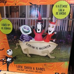 5.5’ Lock, Shock and Barrel Inflatable - Nightmare Before Christmas